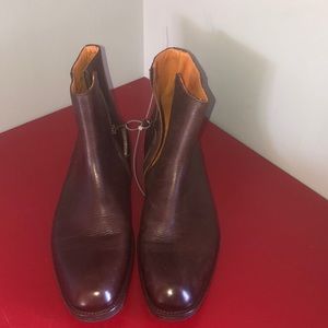 DONALD J. PLINER Dark Brown Side-Zip Ankle Boots